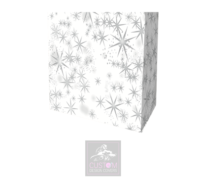 Silver/Grey Stars on White Booth Cover Combi