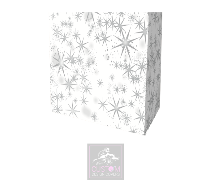 Silver/Grey Stars on White Booth Cover Combi