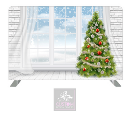 Christmas View Pillowcase Backdrop Cover