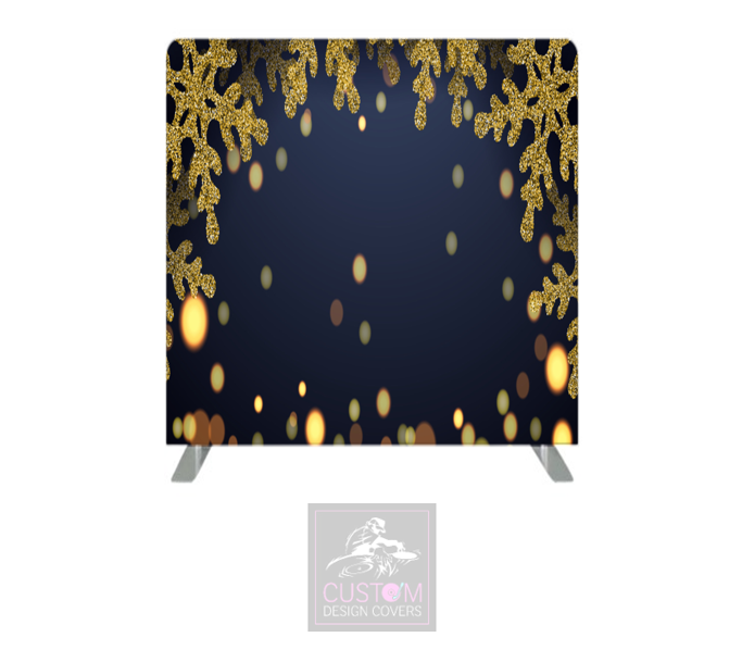 Gold Snowflakes Pillowcase Backdrop Cover