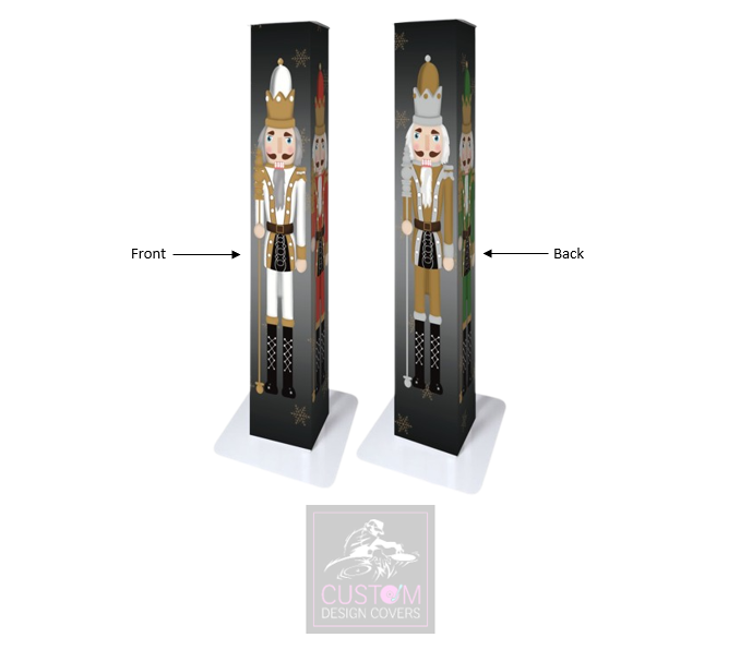 Christmas Nutcracker *MULTICOLOURED*  Podium Covers (PAIR)