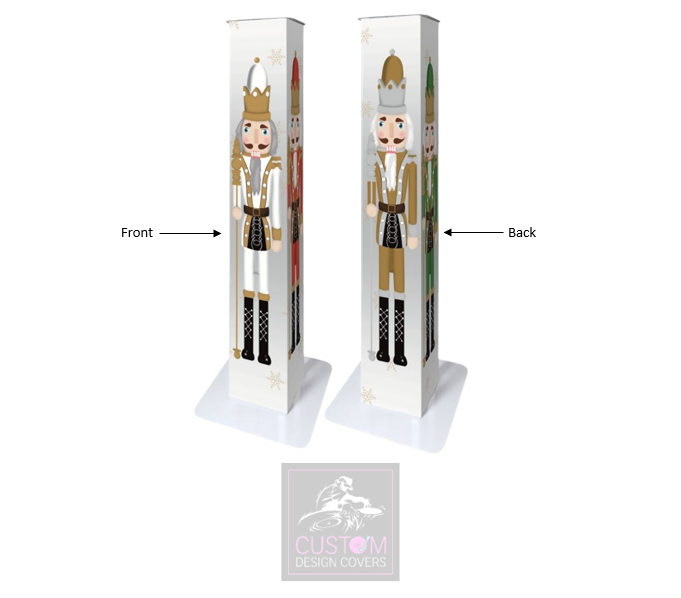 Christmas Nutcracker *MULTICOLOURED*  Podium Covers (PAIR)