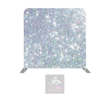 Silver Glitter Lycra Backdrop Cover