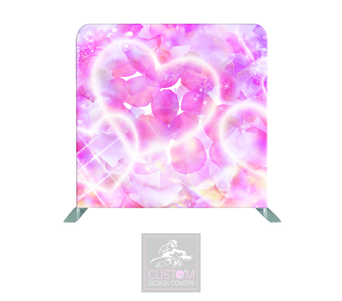 Pink Hearts Lycra Backdrop Cover