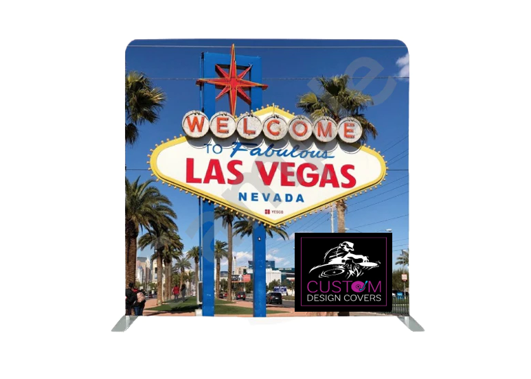 Welcome To Las Vegas Lycra Pillowcase Backdrop Cover