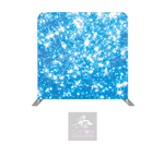 Blue Glitter Lycra Backdrop Cover