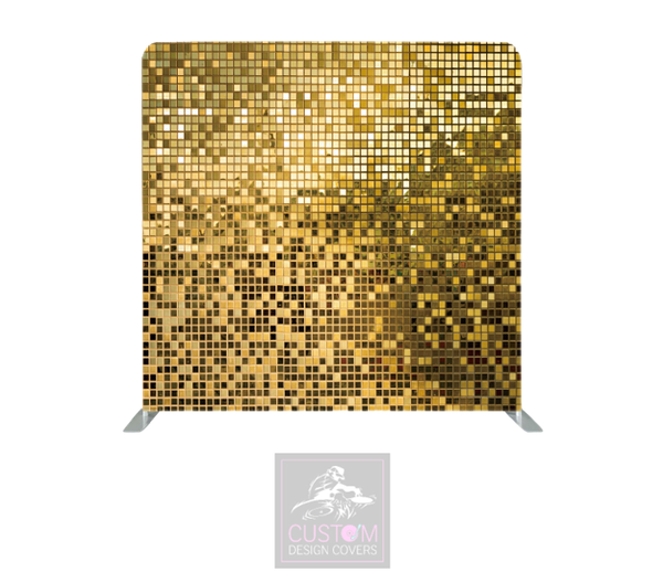 Gold Mirror Wall Effect Lycra Backdrop Cover – Custom Design Covers