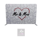 Mr & Mrs Lycra Pillowcase Backdrop Cover