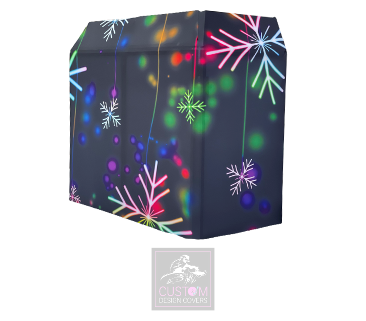 Christmas Snowflake Lycra DJ Booth Cover