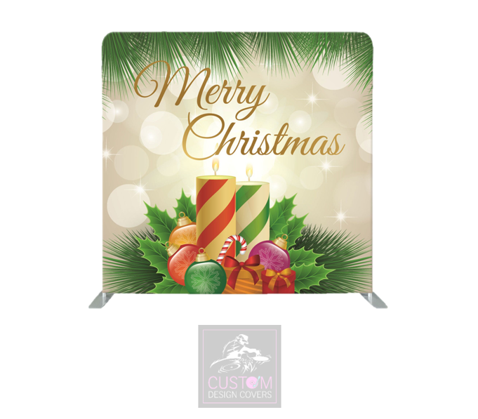 Merry Christmas Lycra Pillowcase Backdrop Cover