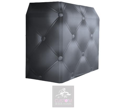 Black Chesterfield Lycra DJ Booth Cover
