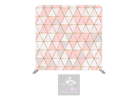 Pink Triangles Lycra Backdrop Cover