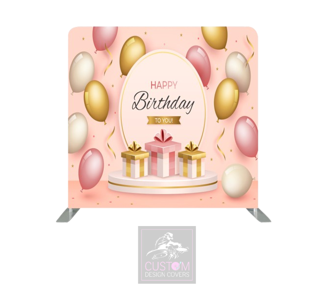 Happy Birthday Lycra Pillowcase Backdrop Cover (DOUBLE SIDED)