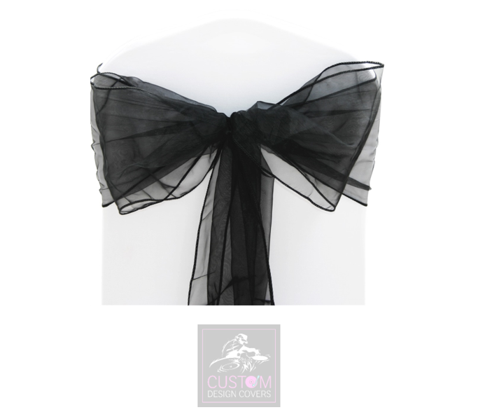 Black Organza Sashes