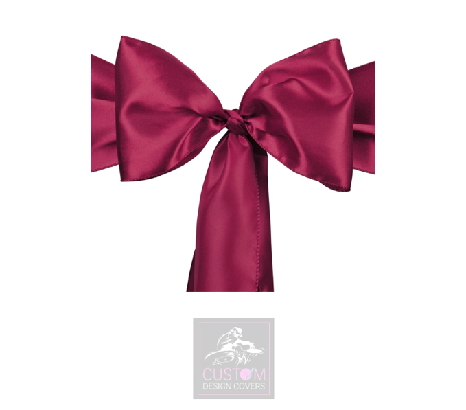 Burgundy Satin Sashes