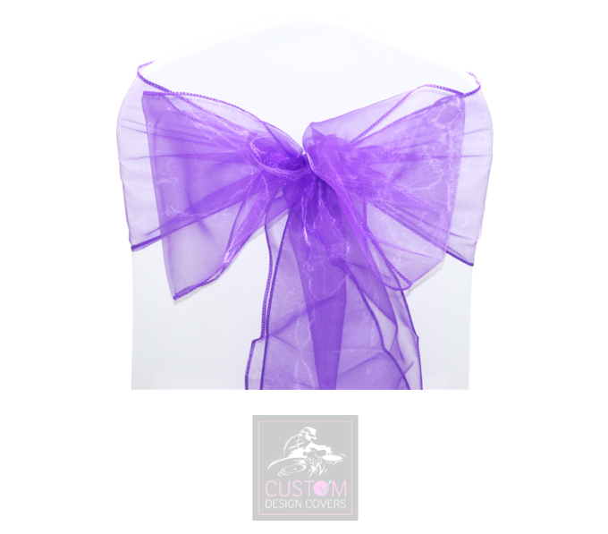 Cadbury Purple Organza Sashes