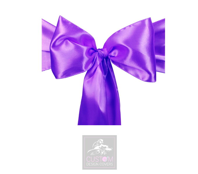 Cadbury Purple Satin Sashes