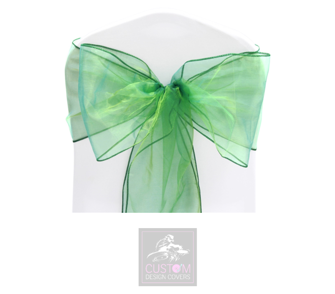 Green Shimmer Organza Sashes