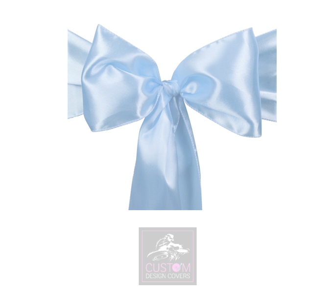 Light Blue Satin Sashes