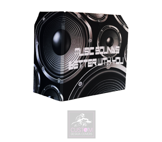 Music Sounds Better With You  Lycra DJ Booth Cover 