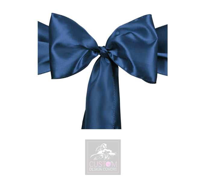 Navy Blue Satin Sashes