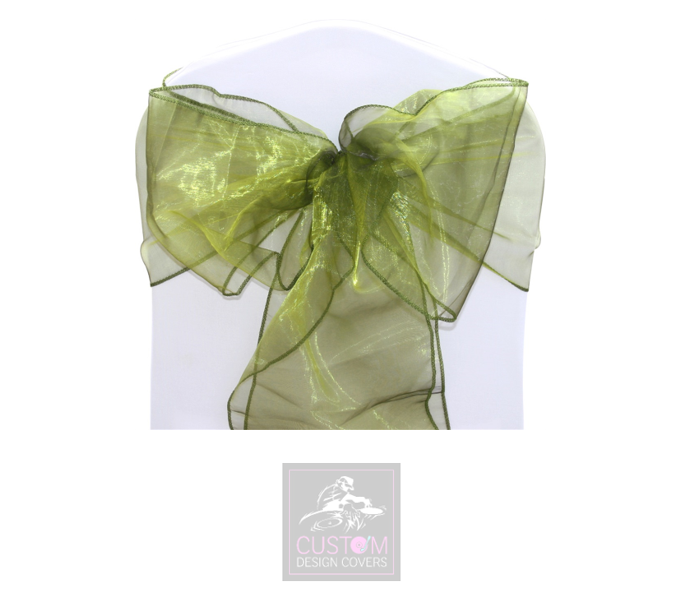 Olive Green Organza Sashes