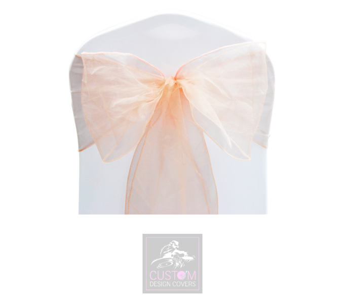 Peach Melba Organza Sashes