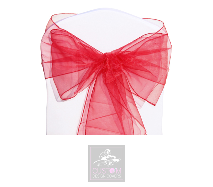 Raspberry Organza Sashes