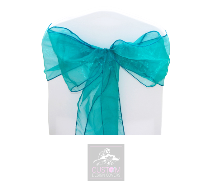 Teal Green Organza Sashes