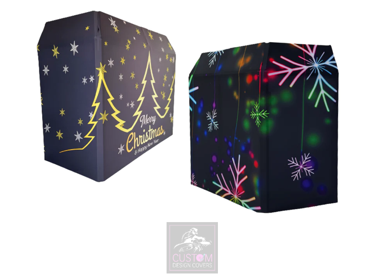 Christmas and Christmas Snowflake Lycra DJ Booth Cover (PACKAGE BUNDLE) - MKII