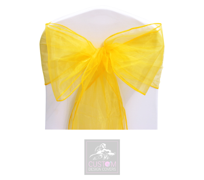 Yellow Gold Organza Sashes