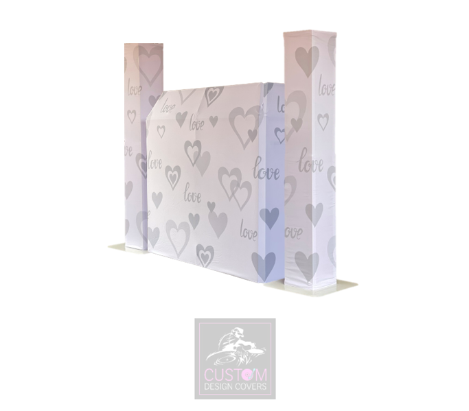 Wedding Love & Hearts Lycra DJ Covers (PACKAGE BUNDLE)