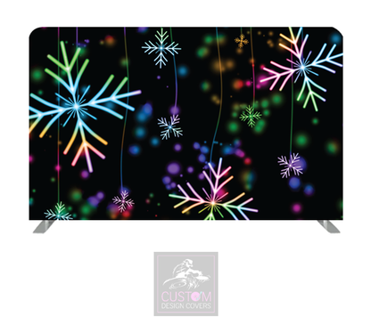 Christmas Snowflake Lycra Pillowcase Backdrop Cover