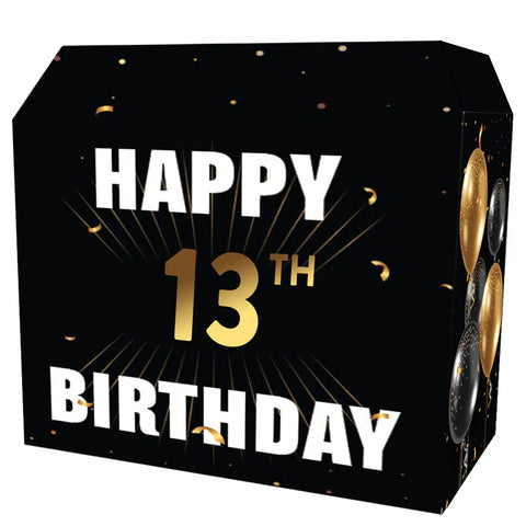 HAPPY 13TH BIRTHDAY LYCRA DJ S&H BOOTH COVER