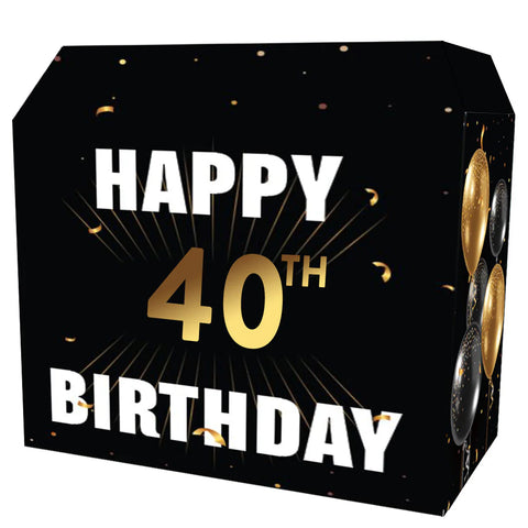 HAPPY 40TH BIRTHDAY LYCRA DJ BOOTH COVER