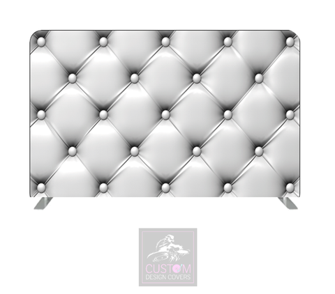 White Chesterfield Lycra Backdrop Cover